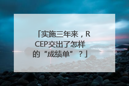 实施三年来，RCEP交出了怎样的“成绩单”？