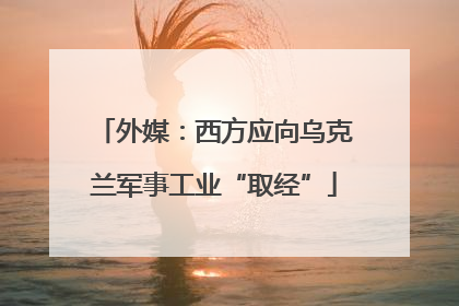 外媒：西方应向乌克兰军事工业“取经”