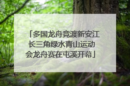 多国龙舟竞渡新安江 长三角绿水青山运动会龙舟赛在屯溪开幕