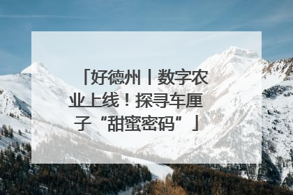 好德州丨数字农业上线！探寻车厘子“甜蜜密码”