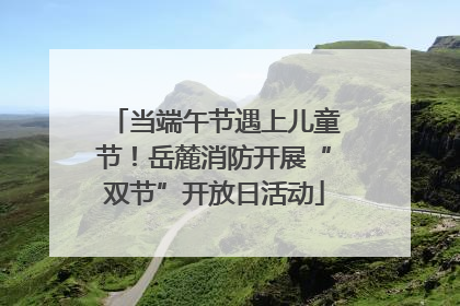 当端午节遇上儿童节！岳麓消防开展“双节”开放日活动