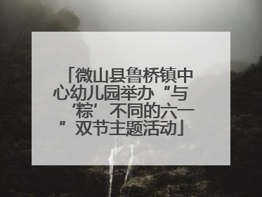 微山县鲁桥镇中心幼儿园举办“与‘粽’不同的六一”双节主题活动