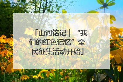 山河铭记｜“我们的红色记忆”全民征集活动开始