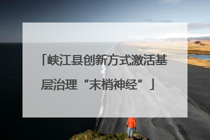 峡江县创新方式激活基层治理“末梢神经”