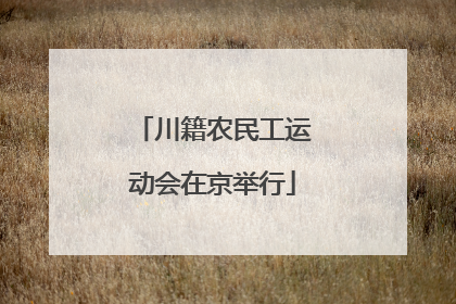 川籍农民工运动会在京举行
