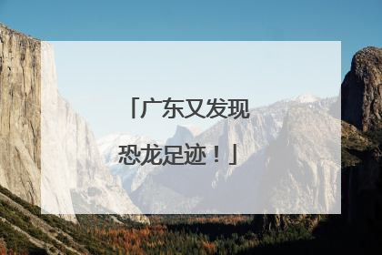 广东又发现恐龙足迹！