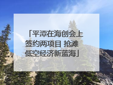 平潭在海创会上签约两项目 抢滩低空经济新蓝海