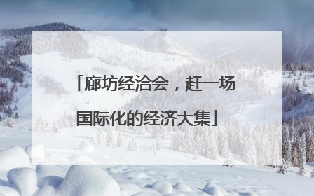 廊坊经洽会，赶一场国际化的经济大集