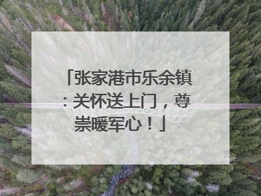 张家港市乐余镇：关怀送上门，尊崇暖军心！