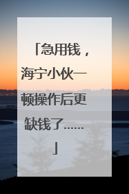急用钱，海宁小伙一顿操作后更缺钱了……
