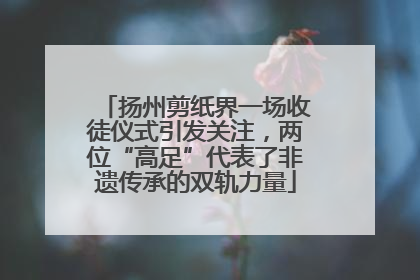 扬州剪纸界一场收徒仪式引发关注，两位“高足”代表了非遗传承的双轨力量