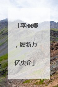 李丽娜，履新万亿央企