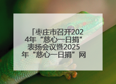 枣庄市召开2024年“慈心一日捐”表扬会议暨2025年“慈心一日捐”网络募捐动员会议
