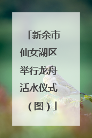 新余市仙女湖区举行龙舟活水仪式（图）