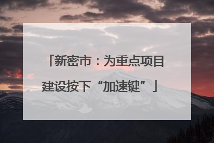 新密市：为重点项目建设按下“加速键”