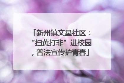 新州镇文星社区：“扫黄打非”进校园，普法宣传护青春