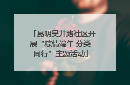 昆明吴井路社区开展“粽情端午 分类同行”主题活动