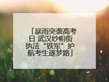 暴雨突袭高考日 武汉纱帽街执法“铁军”护航考生逐梦路