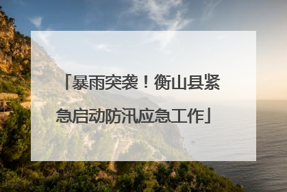 暴雨突袭！衡山县紧急启动防汛应急工作