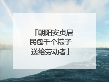朝阳安贞居民包千个粽子送给劳动者