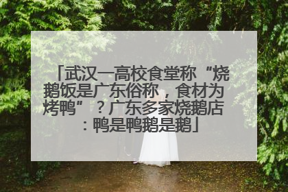 武汉一高校食堂称“烧鹅饭是广东俗称，食材为烤鸭”？广东多家烧鹅店：鸭是鸭鹅是鹅