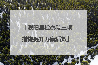 濮阳县检察院三项措施提升办案质效