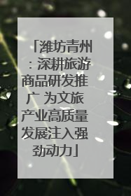 潍坊青州：深耕旅游商品研发推广 为文旅产业高质量发展注入强劲动力