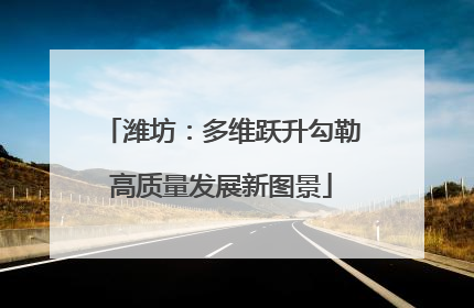 潍坊：多维跃升勾勒高质量发展新图景