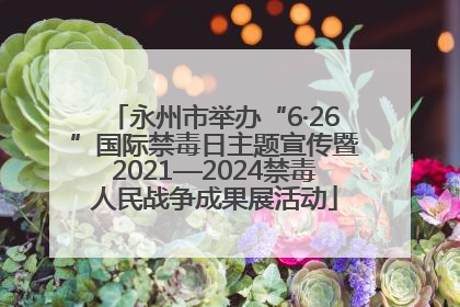 永州市举办“6·26”国际禁毒日主题宣传暨2021—2024禁毒人民战争成果展活动