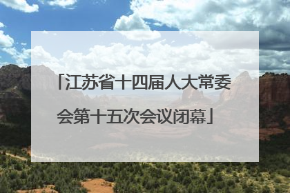 江苏省十四届人大常委会第十五次会议闭幕