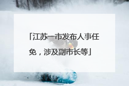 江苏一市发布人事任免，涉及副市长等