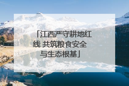 江西严守耕地红线 共筑粮食安全与生态根基
