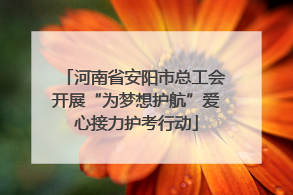 河南省安阳市总工会开展“为梦想护航”爱心接力护考行动
