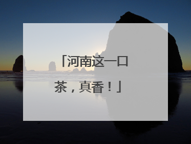河南这一口茶，真香！