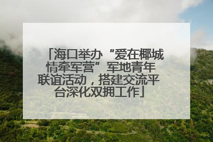 海口举办“爱在椰城 情牵军营”军地青年联谊活动，搭建交流平台深化双拥工作
