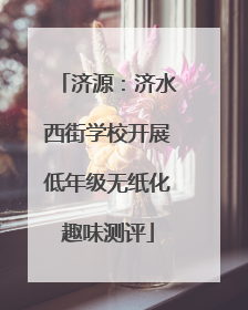 济源：济水西街学校开展低年级无纸化趣味测评