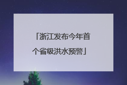 浙江发布今年首个省级洪水预警