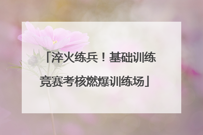 淬火练兵！基础训练竞赛考核燃爆训练场