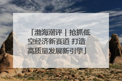 渤海潮评｜抢抓低空经济新赛道 打造高质量发展新引擎
