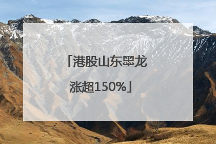港股山东墨龙涨超150%