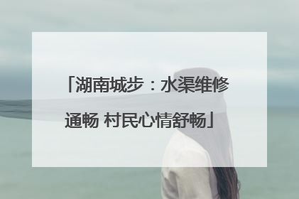 湖南城步：水渠维修通畅 村民心情舒畅