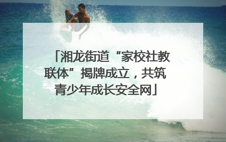 湘龙街道“家校社教联体”揭牌成立，共筑青少年成长安全网