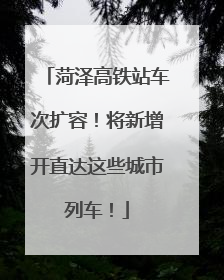 菏泽高铁站车次扩容！将新增开直达这些城市列车！