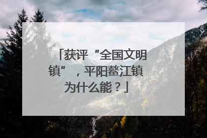 获评“全国文明镇”，平阳鳌江镇为什么能？