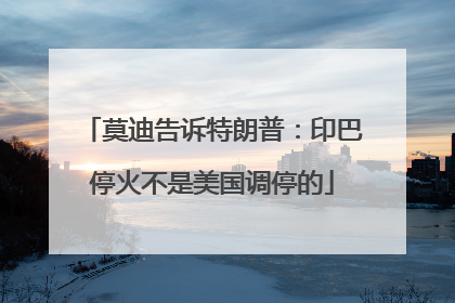 莫迪告诉特朗普：印巴停火不是美国调停的