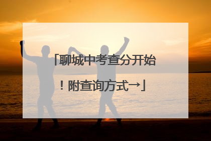 聊城中考查分开始！附查询方式→