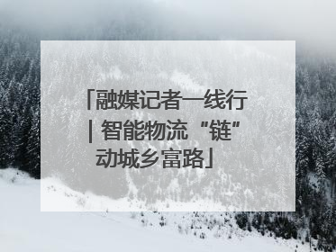 融媒记者一线行｜智能物流“链”动城乡富路