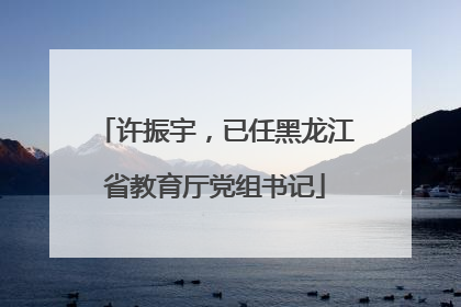 许振宇，已任黑龙江省教育厅党组书记