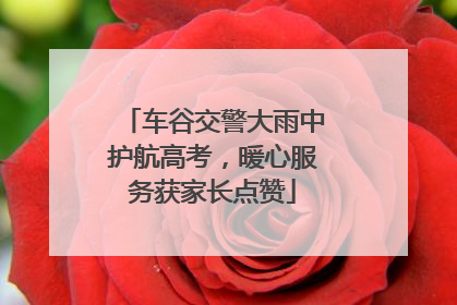 车谷交警大雨中护航高考，暖心服务获家长点赞