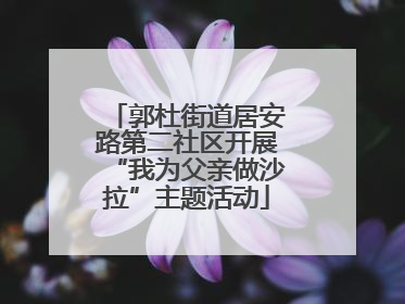 郭杜街道居安路第二社区开展“我为父亲做沙拉”主题活动